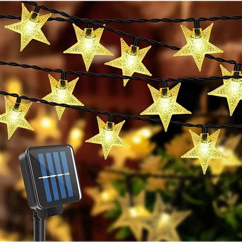 Solar Water Drop String Lights,50 LED Fairy String Lights .